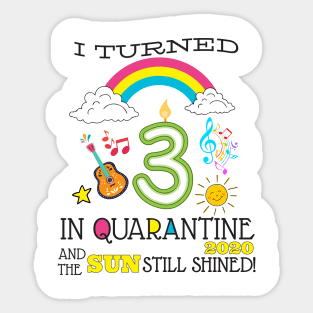 Quarantine 3rd Birthday 2020 Sticker